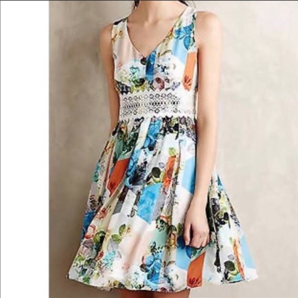 Leifsdottir patchwork petals dress